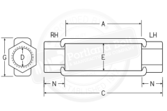 Dimensioned turnbuckle